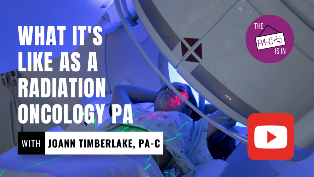 Radiation Oncology PA. Cancer patient getting radiation. Joann Timberlake, pA-C